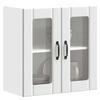 VidaXL Kitchen Wall Cabinet with Glass Door Lucca White, Kitchen Wall Unit, Wall Cabinets with Doors, 853907