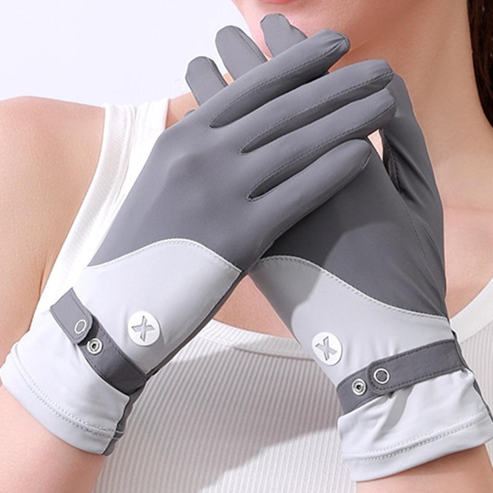 Anti-UV Sun Protection Riding Gloves Ice Silk Summer Driving Mittens Women Sunscreen Gloves  Ladies