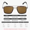 KLASSNUM Square Polarized Sunglasses Men Double Bridge Personalized Sunscreen Glasses Eyeglasses Outdoor Cycling Driving Goggles