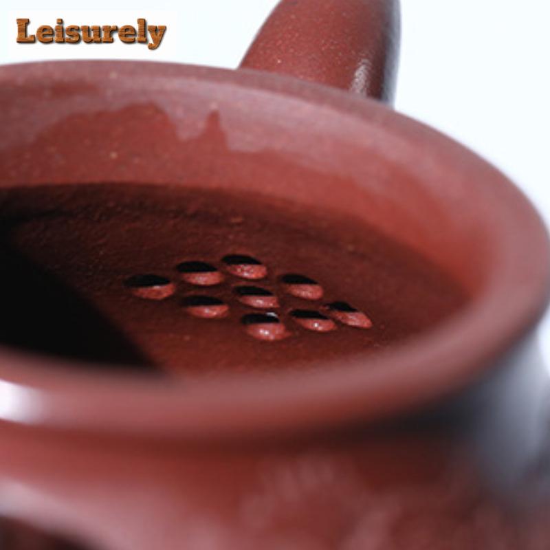 200ml Handmade Yixing Purple Clay Teapots Handmade Pan Pot Raw Ore Purple Mud Kettle Zisha Tea Set Ornaments Drinkware Supplies