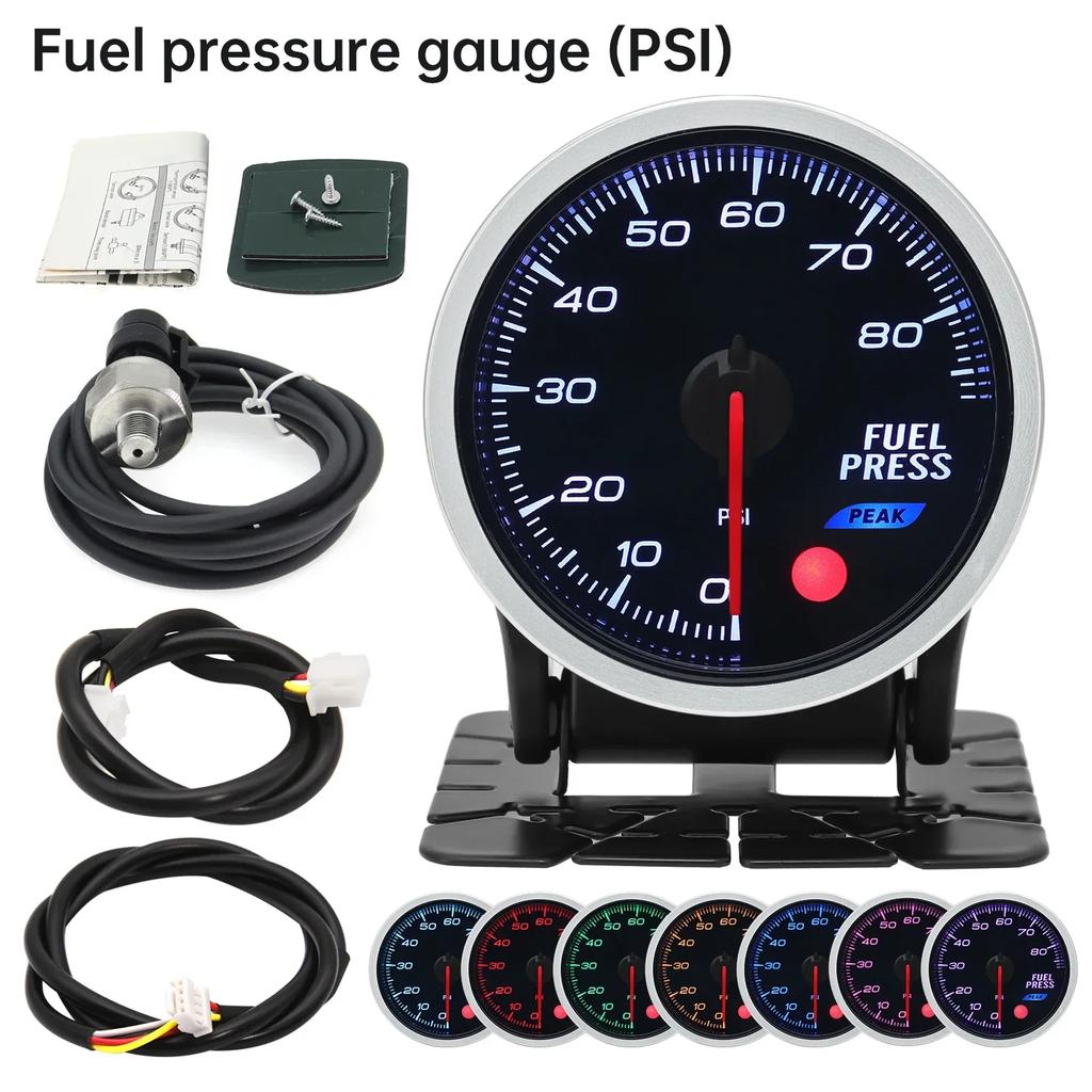 100% Car Accessories Auto Gauge 8 Color Voltmeter Oil Pressure Water Oil Temp EGT Exhaust Temp Turbo Boost Fuel Press Tachometer