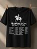 Napoleon World Tour Equestrian Silhouette With Historic City List And Clean Military Typography Unisex All TShirt
