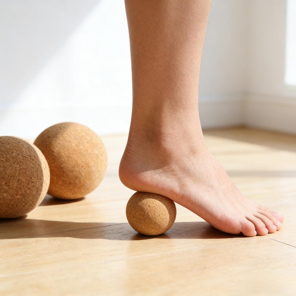 Fascia Release Cork Ball 2pcs: Yoga-Mobilitätshilfe zur myofaszialen Entspannung, Physiotherapieball für Rücken-, Nacken- und Fußmassage