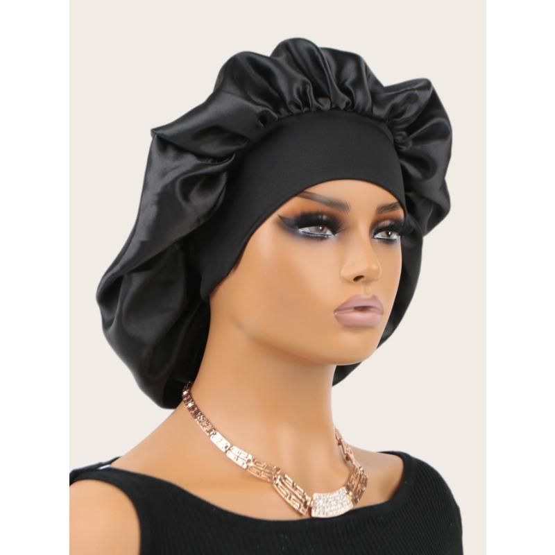 Unisex Head Wrap Elastic Band Bonnet sleep cap Extra Large Satin Silky Bonnet Sleep with Premium Elastic Band
