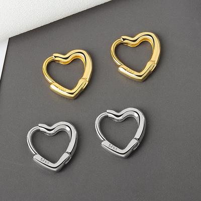 Earrings European And American Metal Cold Wind Earrings South Korea Dongdaemun Simple Love Stud Earrings Bohemian Earrings
