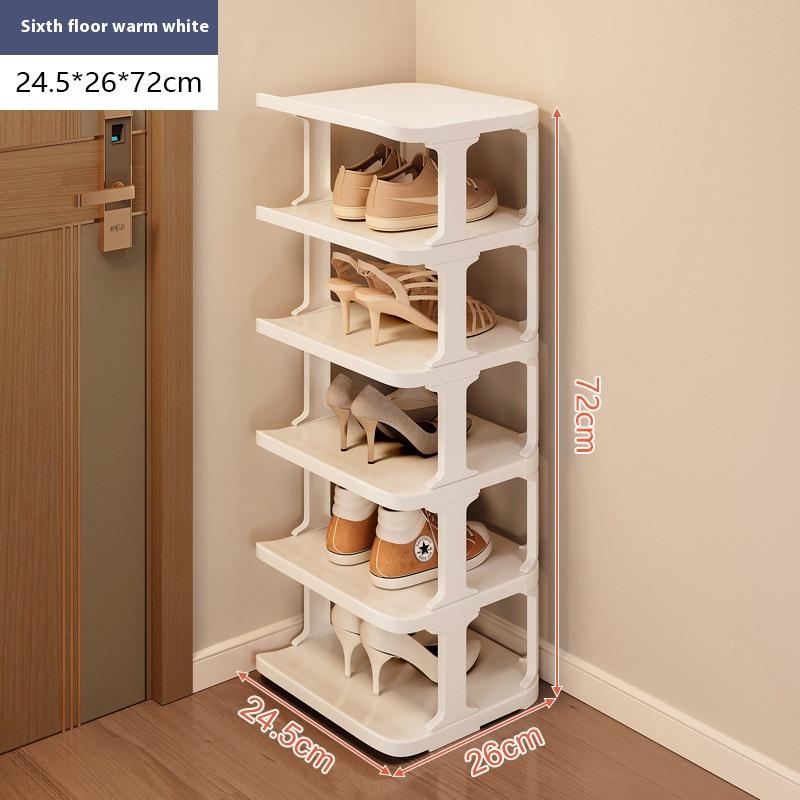 A Multi-layer Plastic Shoe Rack with Large Storage Capacity, Designed for Use In Homes and Dormitories
