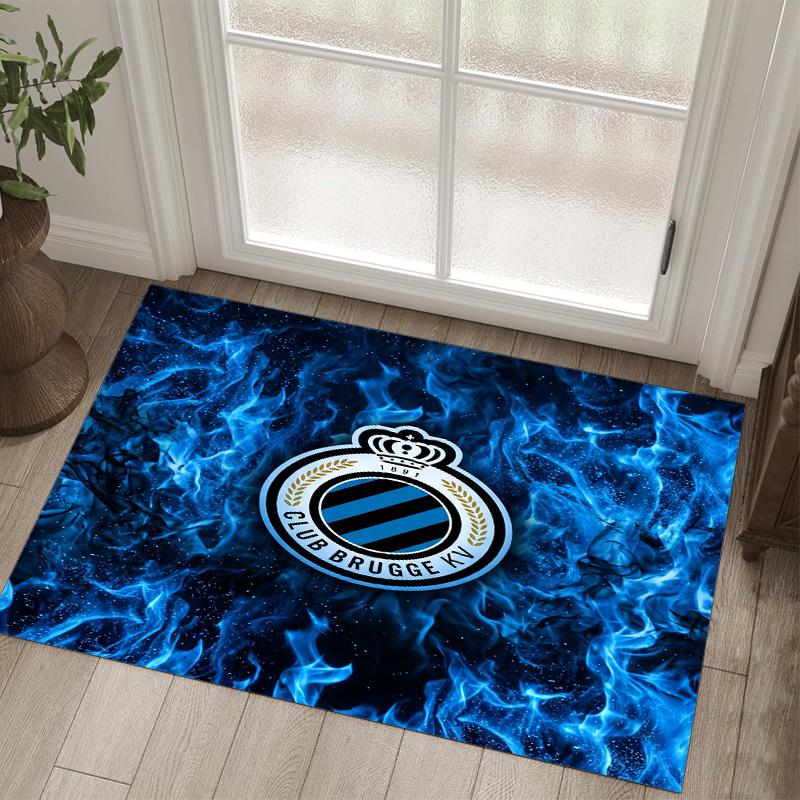 Club Brugge FC Design Tappeto in Velluto di Cristallo Accogliente Non?Tappeto Stampato Antiscivolo per Camera da Letto Soggiorno Ingresso