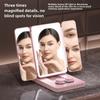 Folding Fill Light Makeup Mirror with Light Rechargeable LED Vanity Mirror