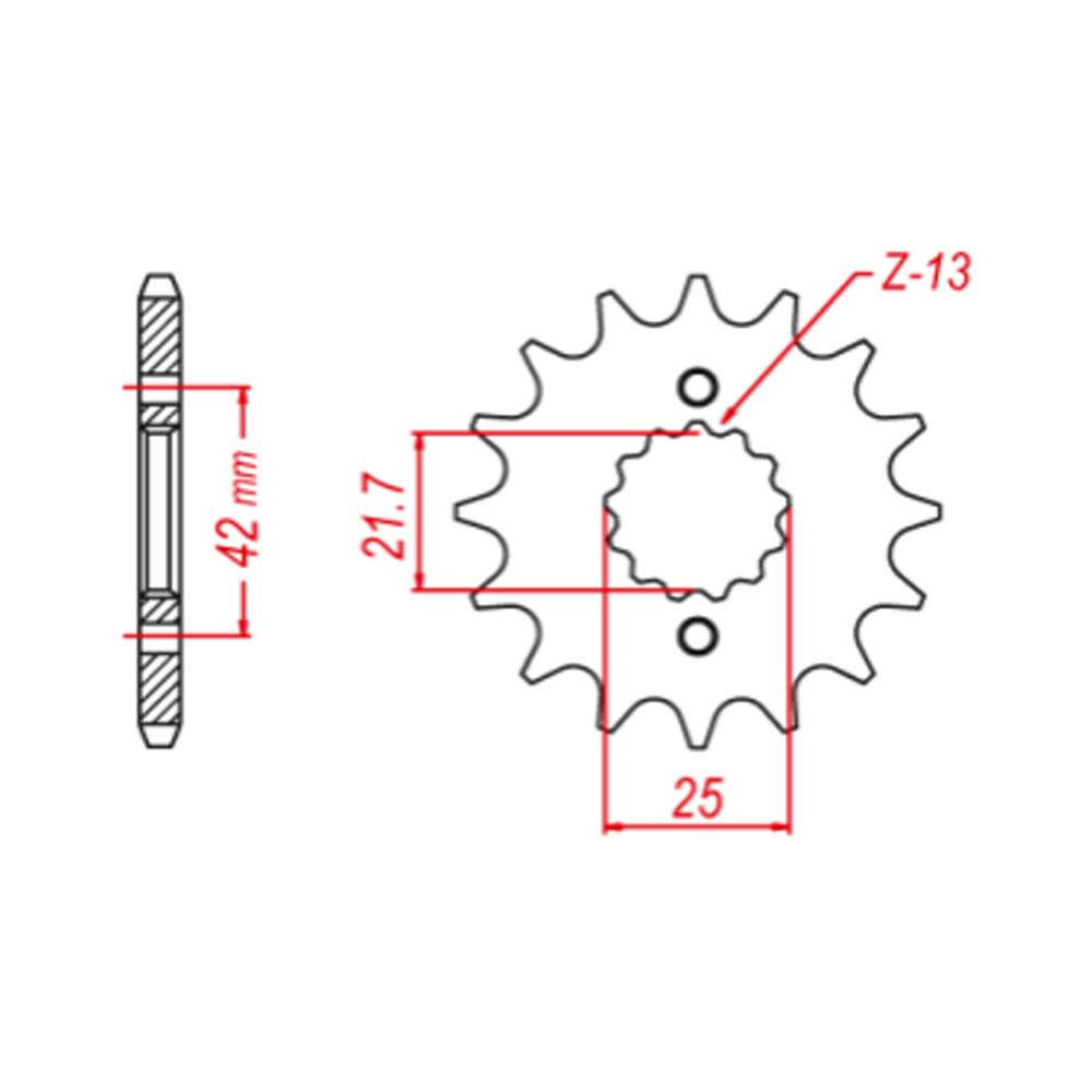 530-17T 530 17T 17 Tooth Front Sprocket Gear Wheel Cam For Kawasaki GPZ400 KZ400 GPZ 400 KZ 400 Z500 6 Speed Z500B Z 500 Z550D