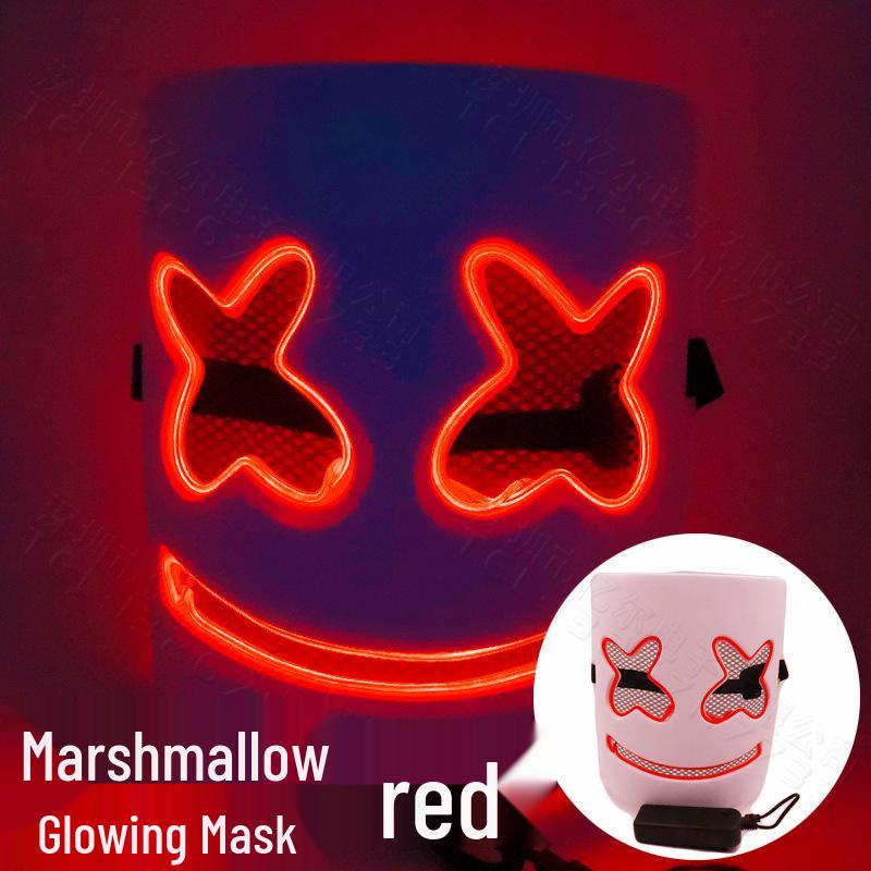 Marshmello LED Glowing Mask for EDM Festivals & Halloween.