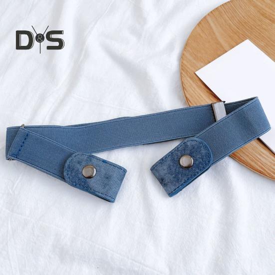 Lazy Belt Comfortable Elastic Design Faux Leather Waistband Adjustable Fit Invisible Jeans Belt Daily Wear