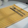 New Chinese Style Cotton-Linen Woven Placemat Coaster & Heat-Resistant Dining Table Mat for Kindergarten.