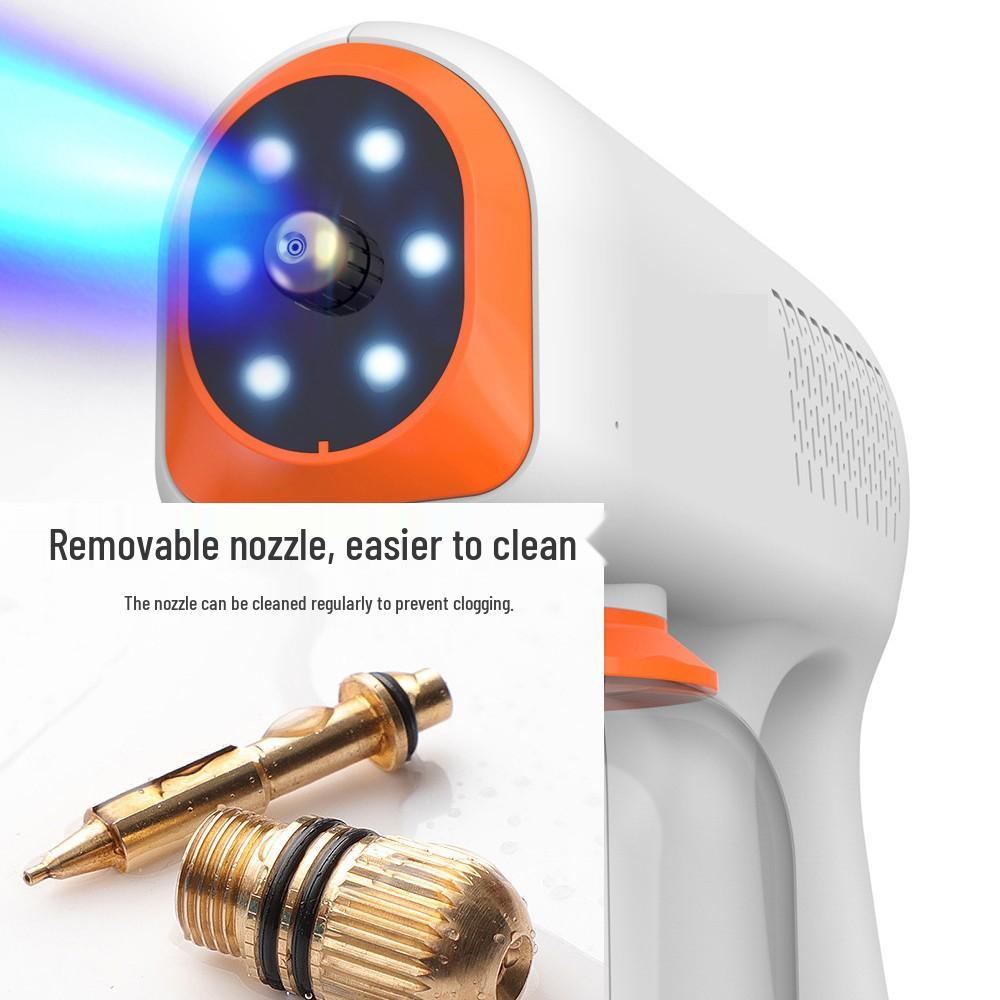 Handheld Electric Blue Light Disinfection Sprayer: Alcohol Atomizer, Pet Deodorant, Insecticide, Mosquito Killer.