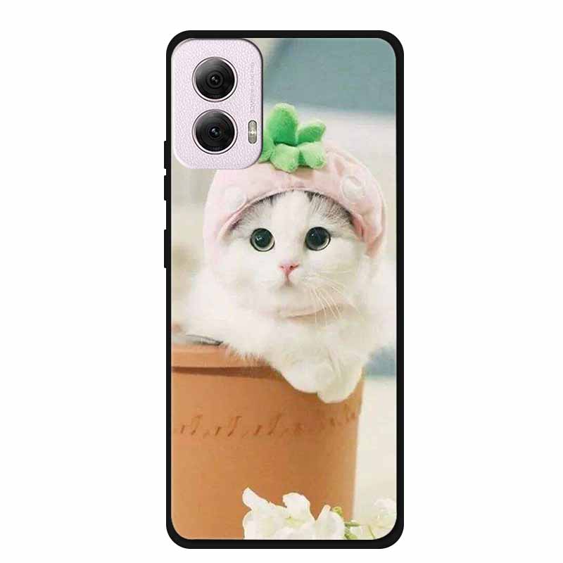 For Moto G Power 2024 Case TPU Animals Soft Silicone Phone Cases For Motorola G Power 2024 5G Wolf Protector Original Back Cover