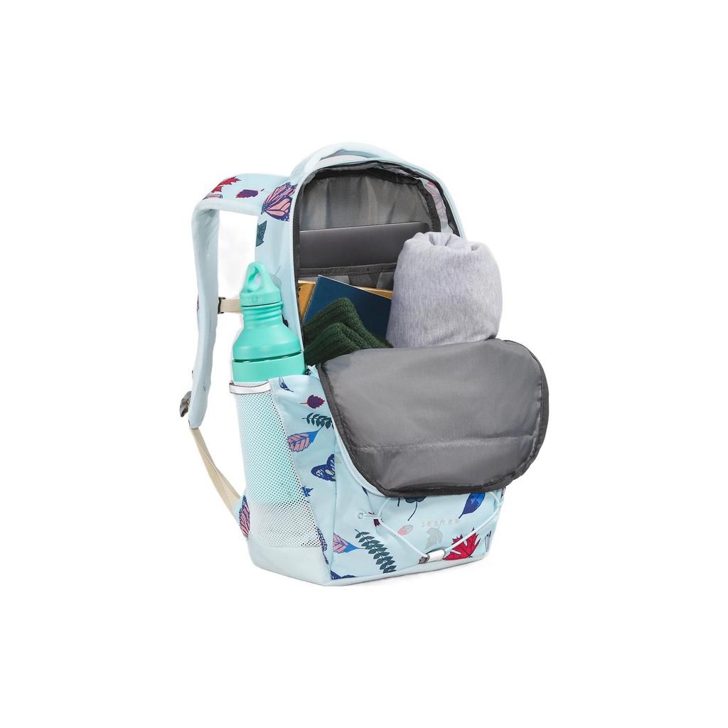 The North Face 22L Leaf Butterfly Print Zipper Backpack Women Backpack Blue NF0A3VXGO60