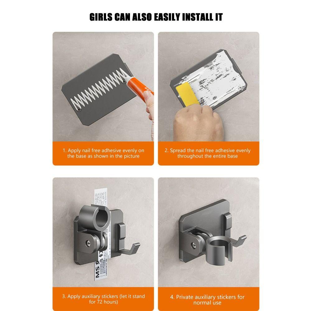 Regulowany uchwyt na słuchawkę prysznicową z haczykiem Podpora do słuchawki ręcznej Akcesoria łazienkowe