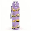 1PC Multiple Yellow Truck Vehicle Print 750ml Color Plastic Sports Water Bottle Leakproof Flip Straw Lid Suitable for Sports Office Home Use