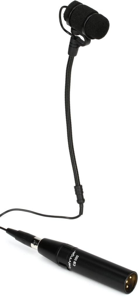Behringer CB-100 Black Condenser Microphone, Cardioid Pattern, with Phantom Power Adapter