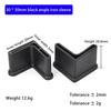 10Pcs L Type Rubber Base Non-Slip Foot Pad Slotted Angle Bar Triangle Feet Shelf Iron Bed Foot Cover Protective Rubber Sleeve
