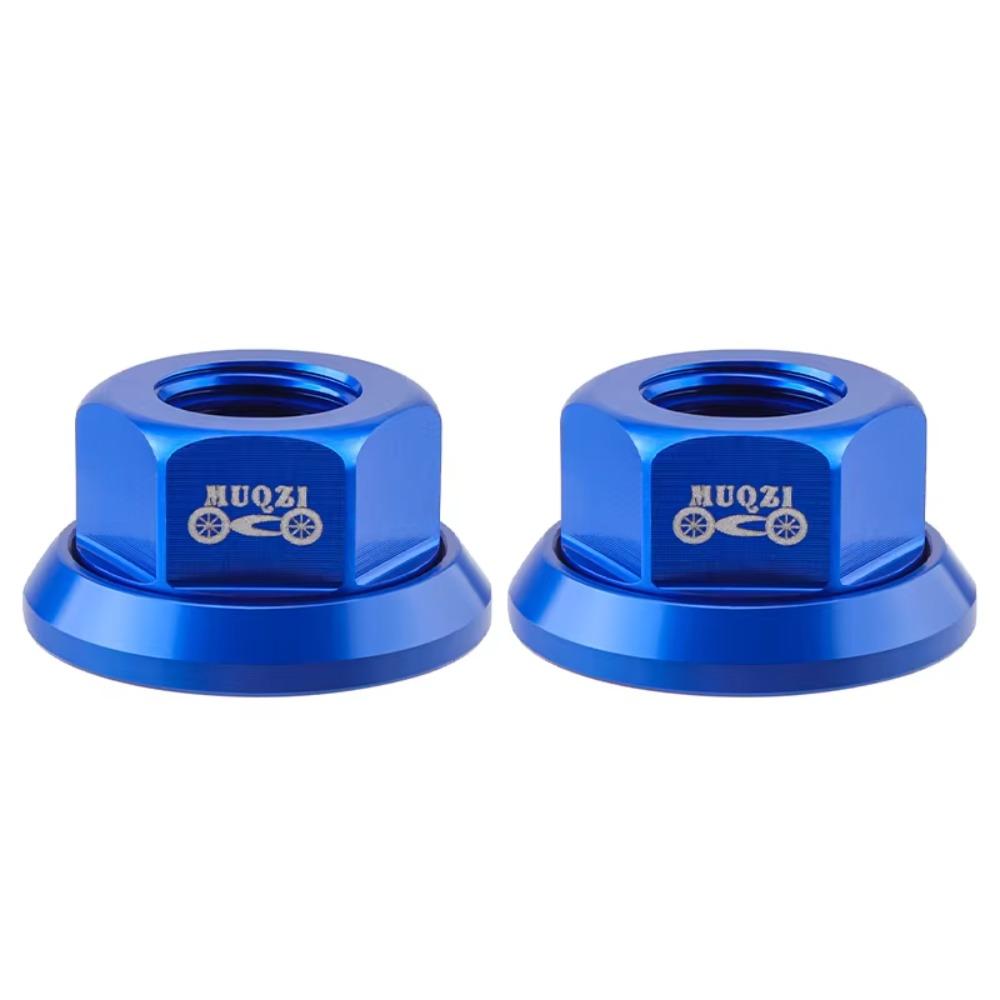 2pcs 3/8 Bicycle Hub Nut Aluminum Alloy High Strength Rear Axle Screw Anti-rust M10 Bike Accessories Cycling