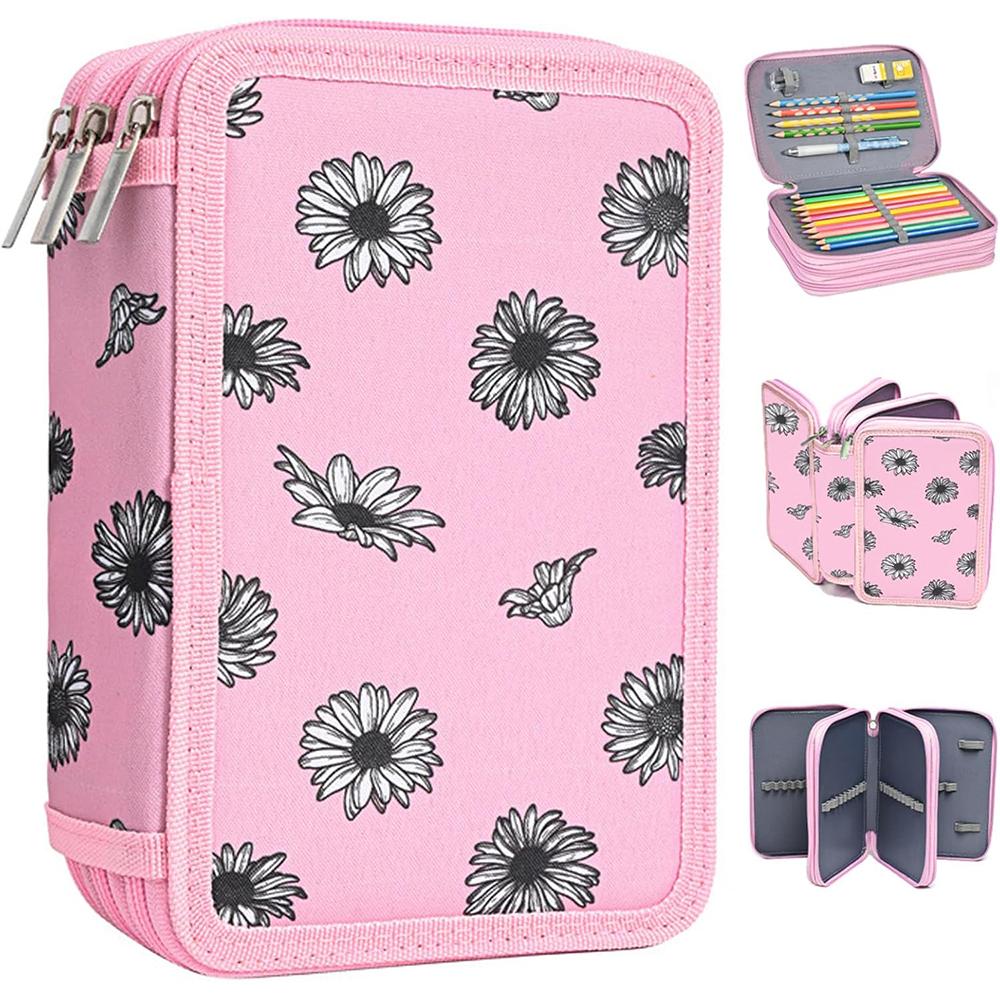 Large Capacity Oxford Fabric Pencil Case for Colored Pencils & Art Supplies - Student Art Storage Organizer Pouch Bag