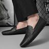 New Punching Fashionable Lightweight Breathable Men Casual Loafers Shoes Soft Soled Comfortable Non Slip Large Size Bean Shoes