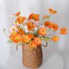 Artificial Poppy Flowers Bouquet Silk Fake Flowers For Home Decor Garden Marriage Party Wedding Decoration DIY Vase Accessories