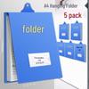A4 Vertical Hanging File Box with 20 Clipboard Folders - Office Storage for HR & Finance