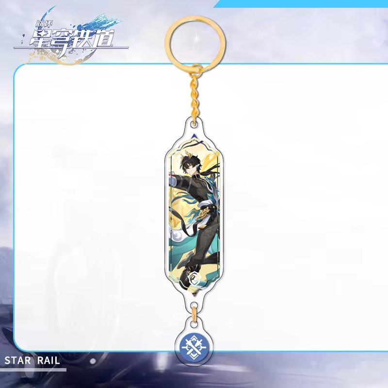 Game Honkai: Star Rail Acrylic Keychain Long Strip Pendant Figure Castorice Cipher Hyacine Mydei Anaxa Accessories Ornament