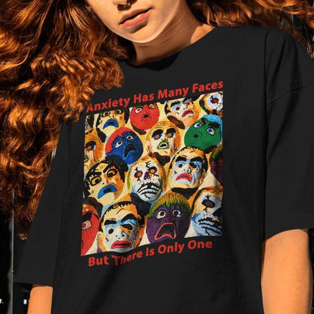 Anxiety Has Many Faces Shirt - Vintage Anxiety Tee