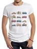 Sapextee Vintage Campervans Printed Men T Shirt Graphic Retro Surf Board Sport Cloth Casual Tops Hipster Camper Bus Tee