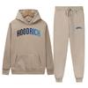 Completo Sportivo da Uomo con Cappuccio Misto Cotone Tuta Manica Lunga Pantaloni Outfit Casual 2025