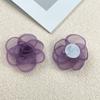 Elegante Tessuto Organza Fiore Design 3D Rose in Organza Fatte a Mano Accessori per Capelli Fai-da-te Accessori per Abbigliamento