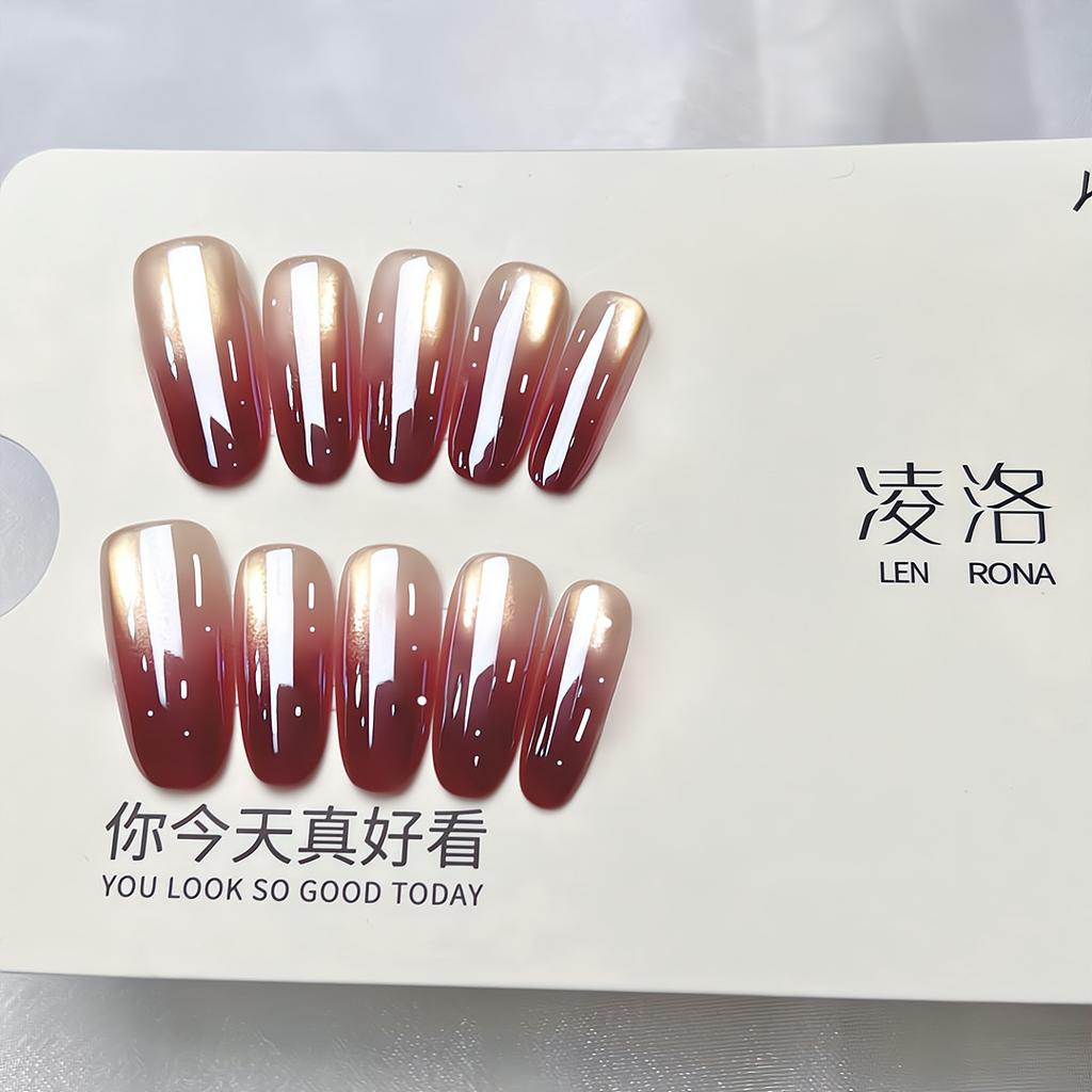 Press On Nails Medium Stiletto Glitter Fake Nails Press Ons with Design Reusable Acrylic False Nail Full Cover Glue On Nail Stick On Nail for Women