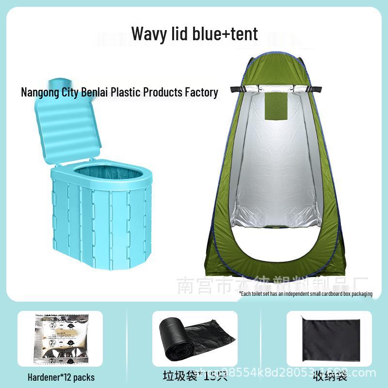 Toaletă Portabilă Pliabilă pentru Excursii în Aer Liber și cu Mașina – Ideală pentru Doamne și Adulți