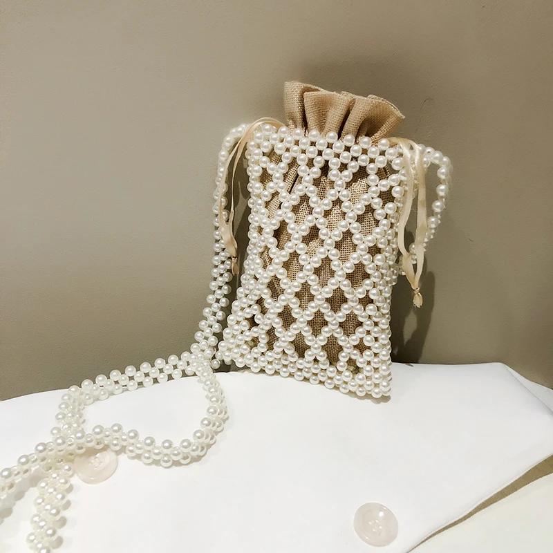 Высококачественные сумки через плечо с жемчужными бусинами — фото 6