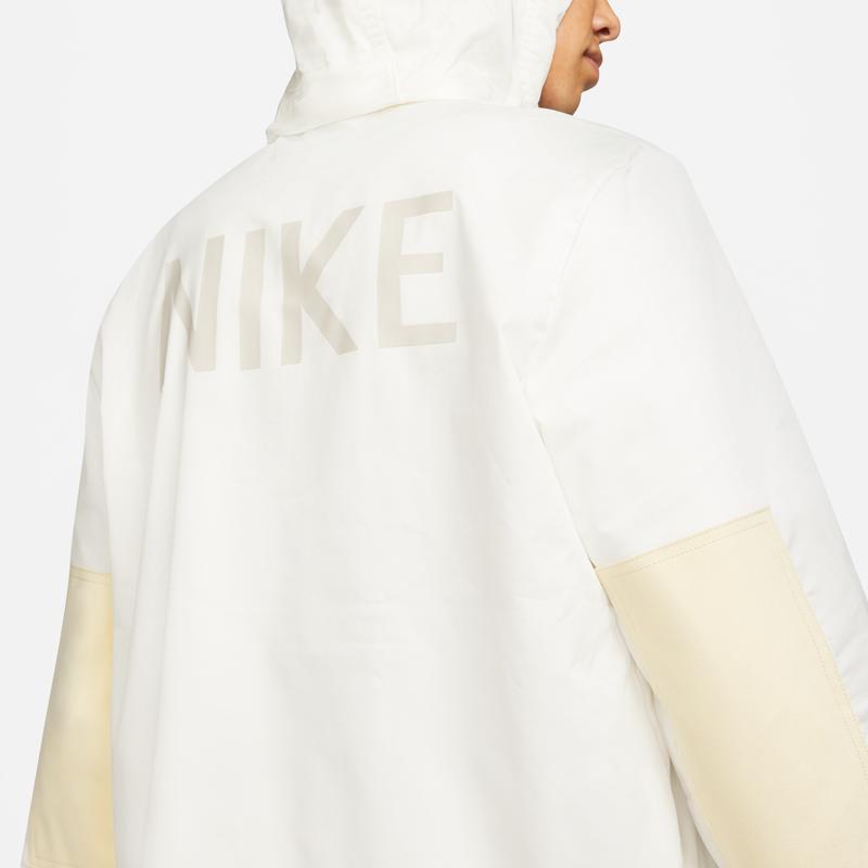 Nike Pánská sportovní bunda s kapucí na poloviční zip svrchní oděv bílá DD6495-133