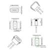 2 Pin USB-C Type Waterproof USB Connector Direct Compression Female Base Female Socket Charging Interface-Homeclub