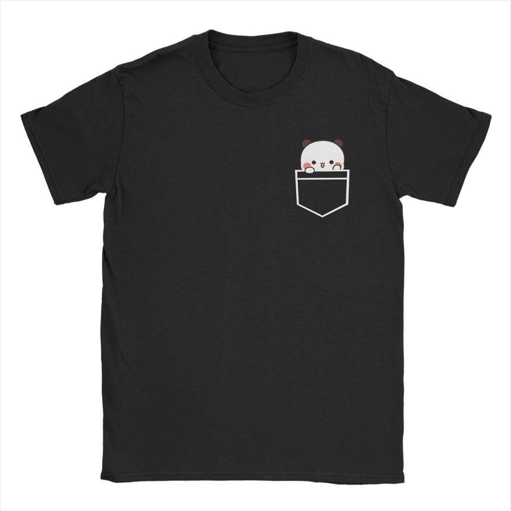 Cute Bubu in pocket T Shirt for Unisex Pure Cotton Vintage TShirt Round Neck Tee Shirt Short Sleeve Tops 4XL 5XL