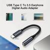 Usb Type C To 3.5Mm Aux Adapter Type-C 3 5 Jack Audio Cable Earphone Cable Converter For Phone Digital Audio Adapter Cable
