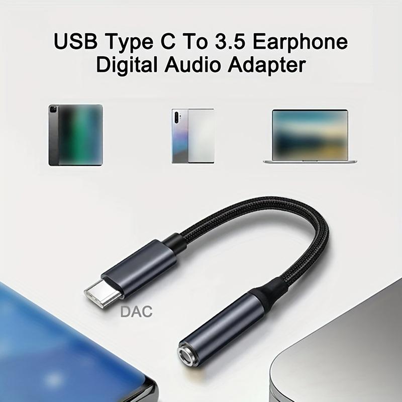 Usb Type C To 3.5Mm Aux Adapter Type-C 3 5 Jack Audio Cable Earphone Cable Converter For Phone Digital Audio Adapter Cable
