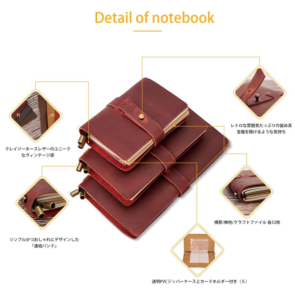 ROTERDON Mini Regular Echtes Leder Damen Notizbuch, Handgefertigt, Handgenäht, Planer, Notizbuch, Student, Arbeitsplatz, Größe, Einband, Antik, Klassisch,