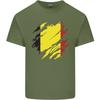 Torn Belgium Flag Belgian Day Football Unisexs Light Cotton Tshirt
