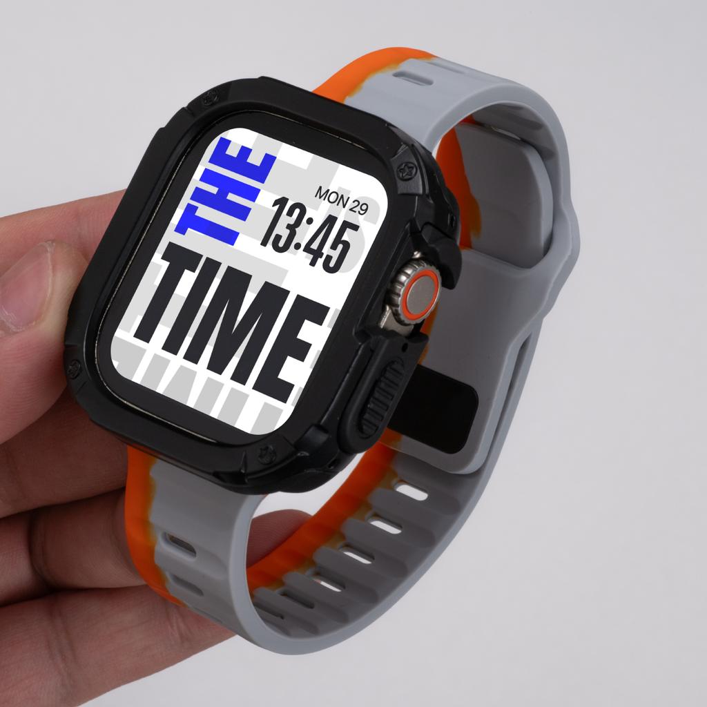 Case+Strap For Apple Watch Ultra 3/2 49mm 40/41 44/45 46mm Protective Cover Silicone Band For Iwatch Series 11 10 9 8 7 6 5 SE3