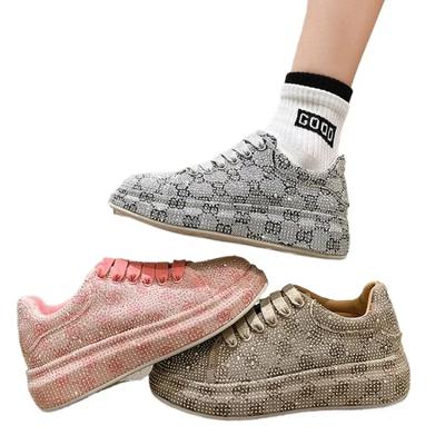 Mocasini plati pentru femei, pantofi cu strass pentru femei, pantofi sport de toamna pentru femei, pantofi casual cu platforma cu sclipici, pantofi cu sclipici, dropshipping