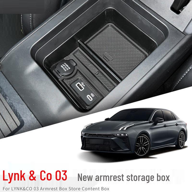 Lynk & Co 03 Center Console Armrest Storage Box (2023-2025) - Car Interior Modification Accessory