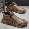 Men's shoes autumn high-top shoes men's casual sports non-slip wear-resistant tooling shoes short boots casual Martin boots men's