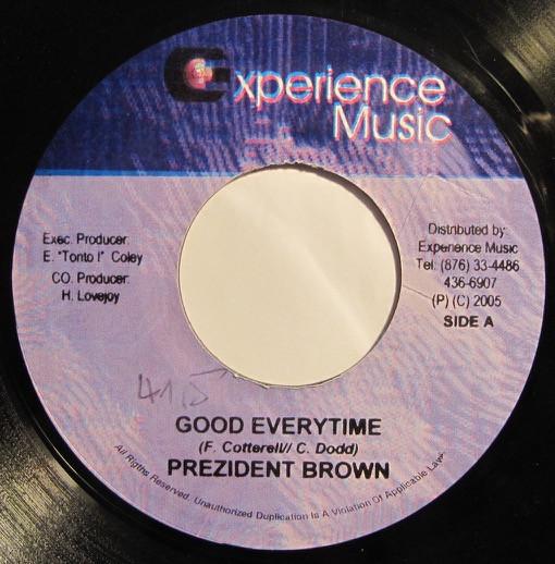 

7inch Record PREZIDENT BROWN / ZAHAIR - Good Everytime / Snazzy NONE Experience Musi 2005 Jamaica Reggae, Ska & Dub Used