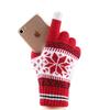 Autumn and Winter Touch Screen Gloves Men's and Women's Fashion Snowflake Finger Split Fleece Thickened Knitted Warm Gloves