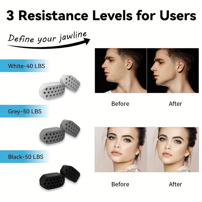 2pcs Jawline Exerciser, Silicone Jawline Exerciser For Men & Women, Jawline Trainer, Powerful Jawline Sculptor For Beginners